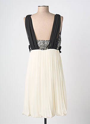 Robe mi-longue sans manche sans manche beige MARFIL femme