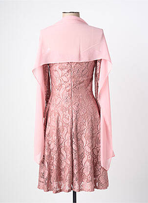 Robe mi-longue manches longues manches longues rose FIESTA femme