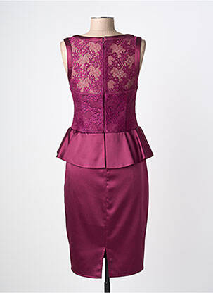 Robe mi-longue sans manche sans manche violet ASCIA femme