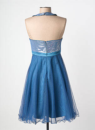 Robe mi-longue sans manche sans manche bleu ASCIA femme