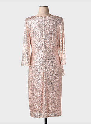 Robe mi-longue manches longues manches longues rose SONIA PENA femme