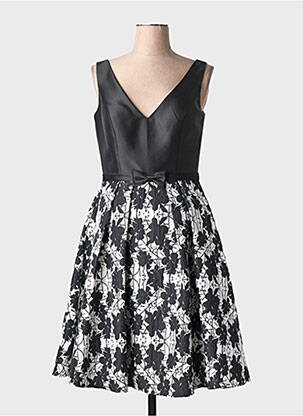 Robe mi-longue imprimé fleurs sans manche noir MARFIL femme