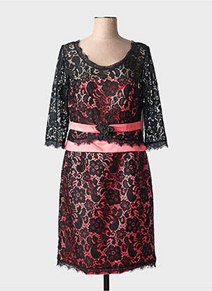 Robe mi-longue manches longues manches longues noir MARFIL femme