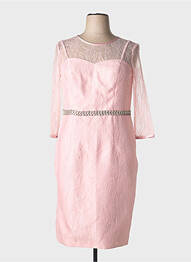 Robe mi-longue manches longues manches longues rose MARFIL femme