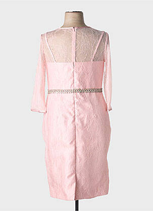 Robe mi-longue manches longues manches longues rose MARFIL femme