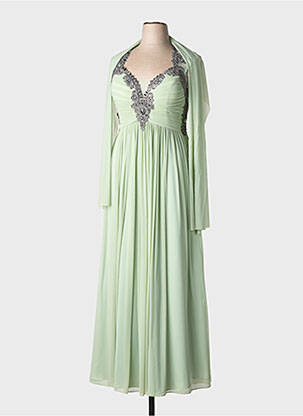 Robe longue sans manche sans manche vert LAUTINEL PARIS femme