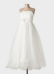 Robe longue fines bretelles fines bretelles beige CHRISTELLA fille