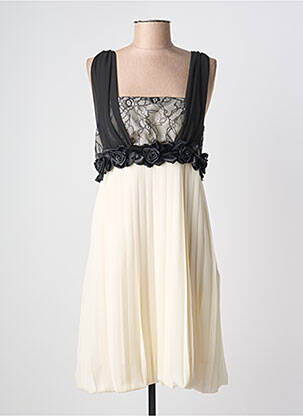 Robe mi-longue beige MARFIL femme