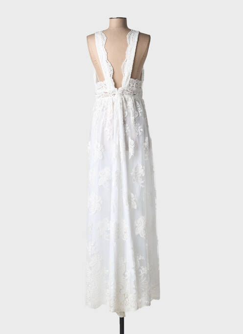 Robe longue sans manche sans manche beige IBIMODA femme