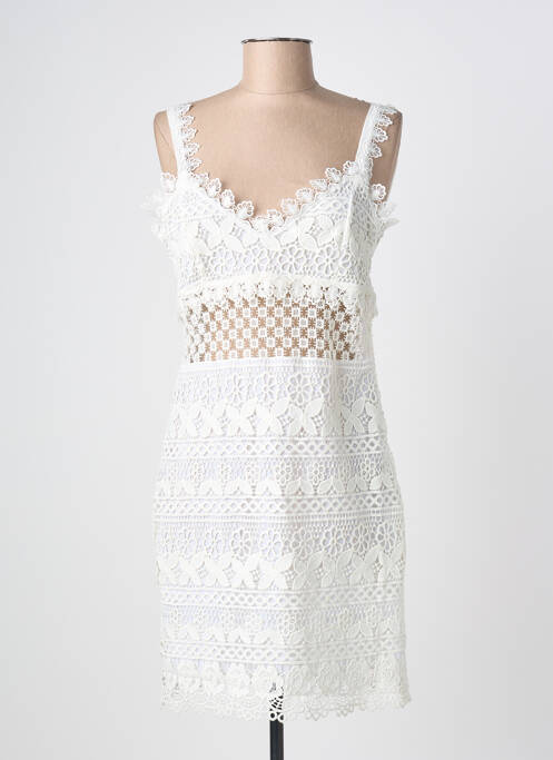 Robe mi-longue sans manche sans manche beige IBIMODA femme