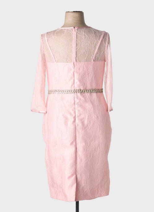 Robe mi-longue manches longues manches longues rose MARFIL femme