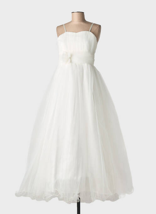 Robe longue doublure textile fines bretelles beige CHRISTELLA fille