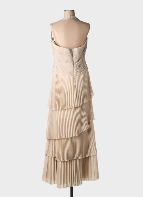 Robe longue sans manche sans manche beige FARA FIESTA femme