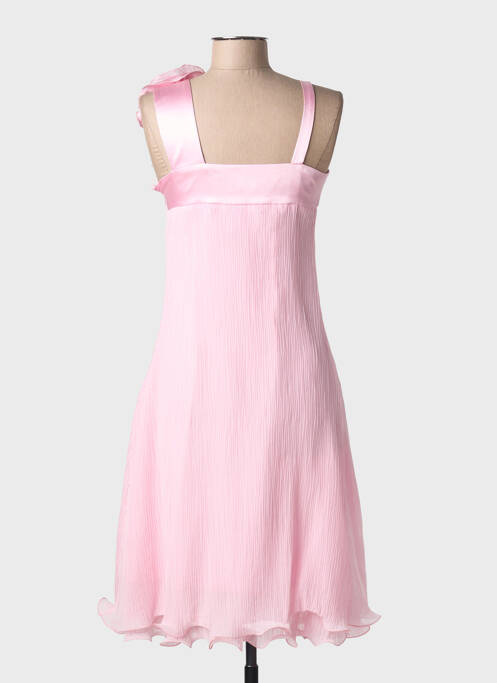 Robe mi-longue sans manche sans manche rose ENVIE DE SOIE femme