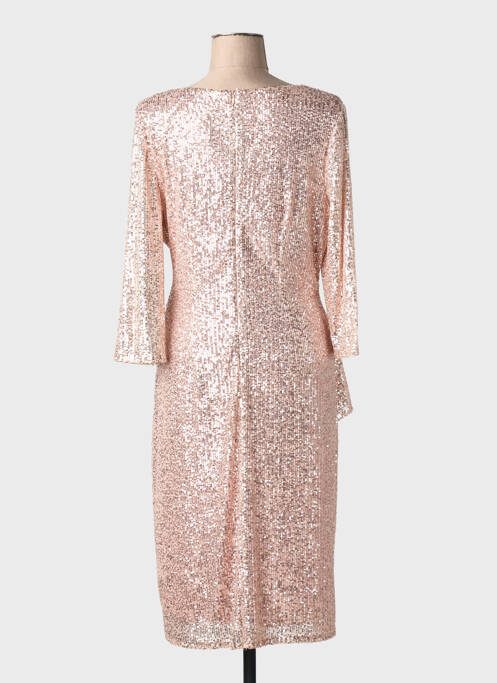 Robe mi-longue manches longues manches longues rose SONIA PENA femme