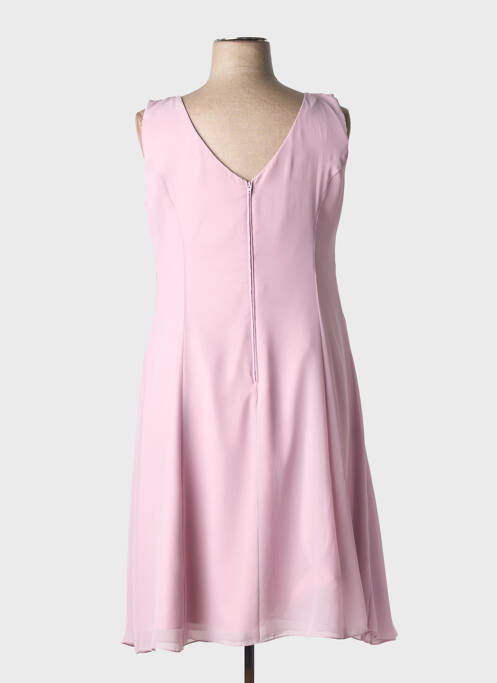 Robe mi-longue tissage crêpe sans manche violet ASCIA femme