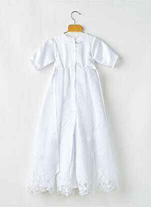 Robe mi-longue doublure manches courtes blanc CHRISTELLA fille