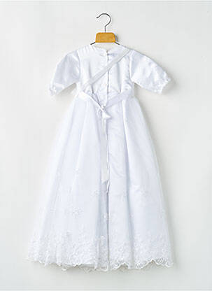 Robe mi-longue doublure manches courtes blanc CHRISTELLA fille