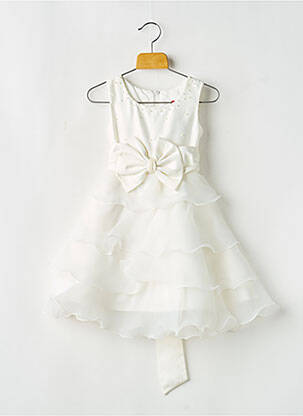 Robe mi-longue sans manche sans manche beige ESTHER fille