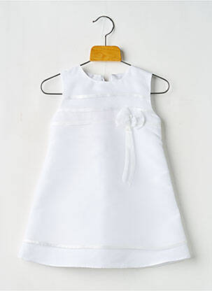 Robe mi-longue sans manche sans manche blanc PASSANELA fille
