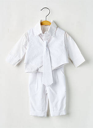 Ensemble pantalon taille élastique blanc CHRISTELLA garçon