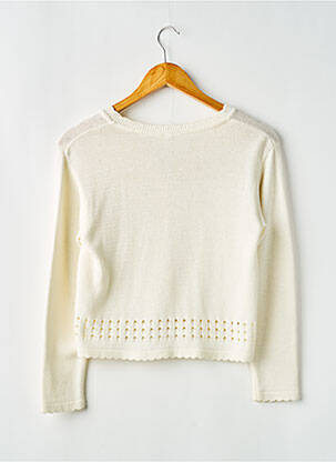 Gilet manches longues maille souple et aérée beige BIAN CORELLA fille