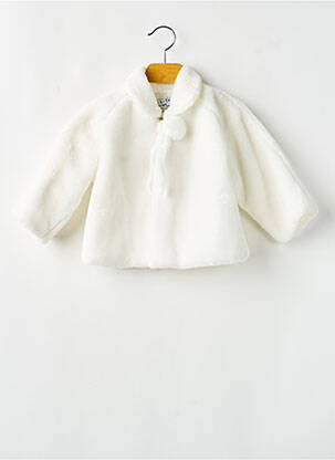 Veste casual col claudine blanc ESTHER fille