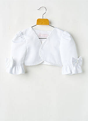 Boléro col v blanc JUJU fille