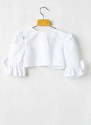 Boléro col v blanc JUJU fille