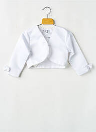 Boléro tissage satiné blanc ESTHER fille