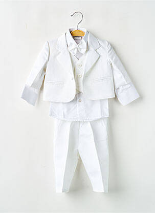 Ensemble pantalon taille élastique blanc CHRISTELLA garçon