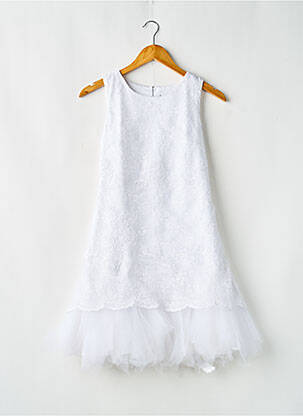 Robe mi-longue blanc CHRISTELLA fille