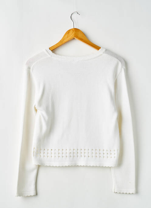 Gilet manches longues blanc BIAN CORELLA fille