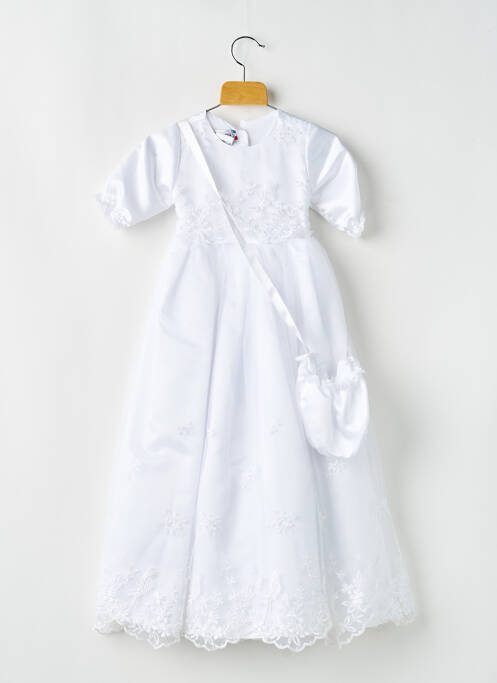 Robe mi-longue blanc CHRISTELLA fille