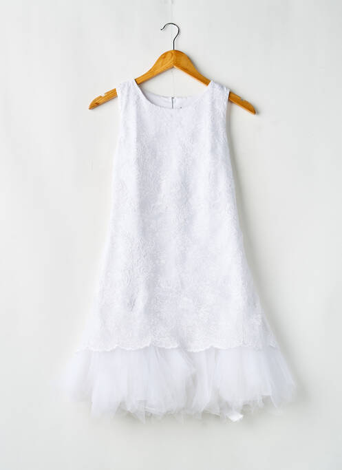 Robe mi-longue blanc CHRISTELLA fille