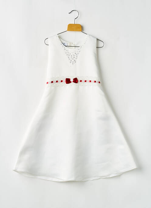 Robe mi-longue blanc ESTHER fille
