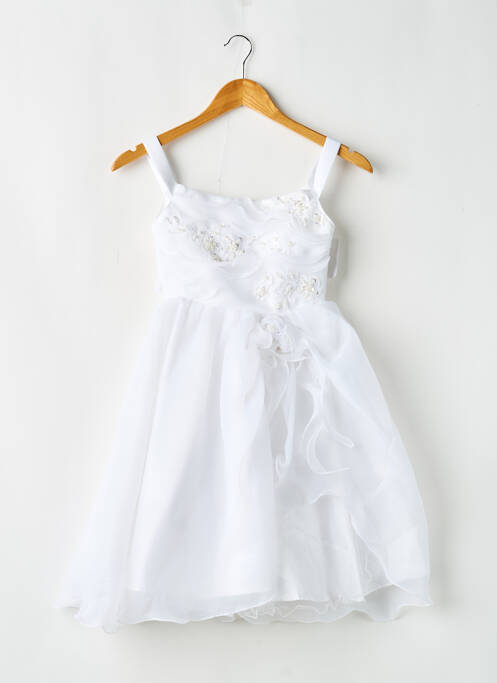 Robe mi-longue blanc JUJU fille