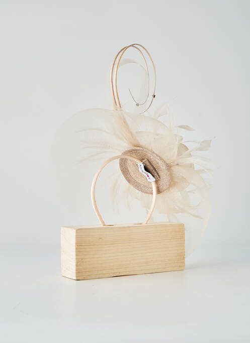 Chapeau sélection tenue de soirée beige fonce MADDOX femme