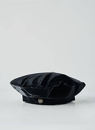 Chapeau forme béret noir ROSSOMENTA femme