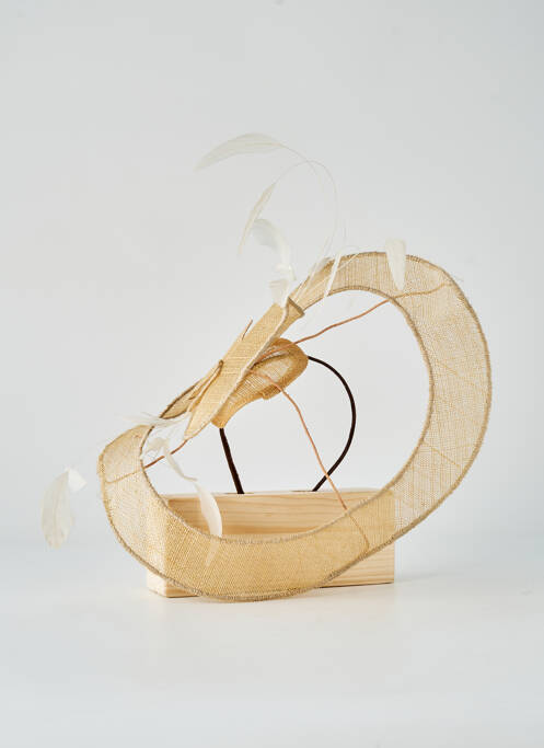 Chapeau beige VIRGINIE POISSON femme