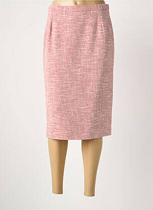 Jupe mi-longue taille à pinces rouge PACO REQUENA femme