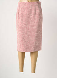 Jupe mi-longue taille à pinces rouge PACO REQUENA femme