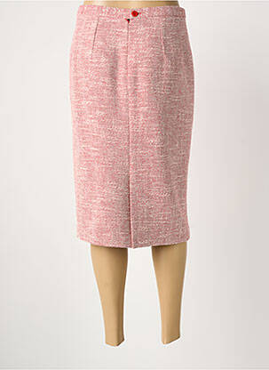 Jupe mi-longue taille à pinces rouge PACO REQUENA femme