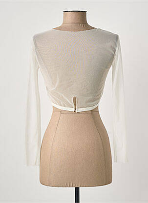 Top col rond manches longues beige BIANCO EVENTO femme