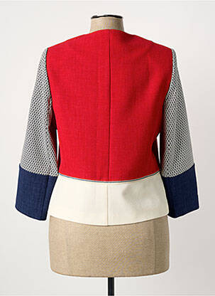 Veste chic tissage crêpe rouge DANNA BY RKNA femme