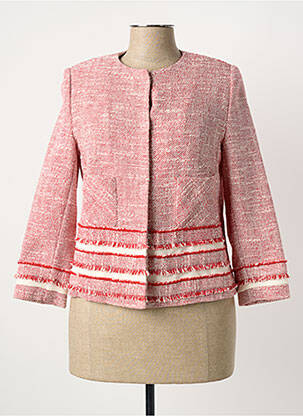 Veste chic poches rouge DANNA BY RKNA femme