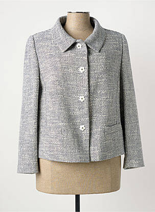 Veste chic fermeture boutonnée sur le devant bleu DANNA BY RKNA femme
