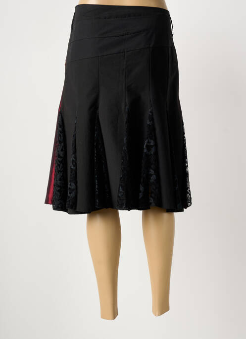 Jupe mi-longue noir ASSIA BOUNOU femme