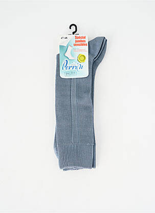 Chaussettes stretch gris PERRIN homme