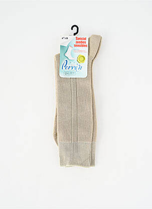 Chaussettes stretch beige PERRIN homme